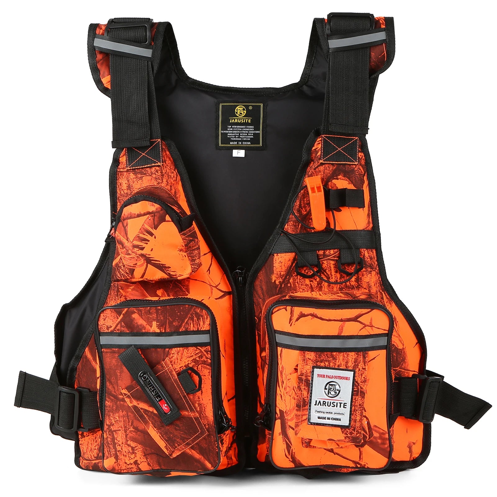 Men Professional Life Jacket Buoyancy Suit Portable Fishing Vests Multi-Pockets