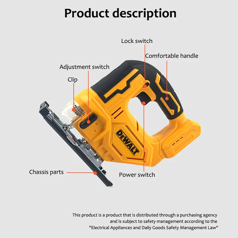 Dewalt Cordless Electric Jig Saw Portable Adjustable Woodworking Power Tool  20V Battery