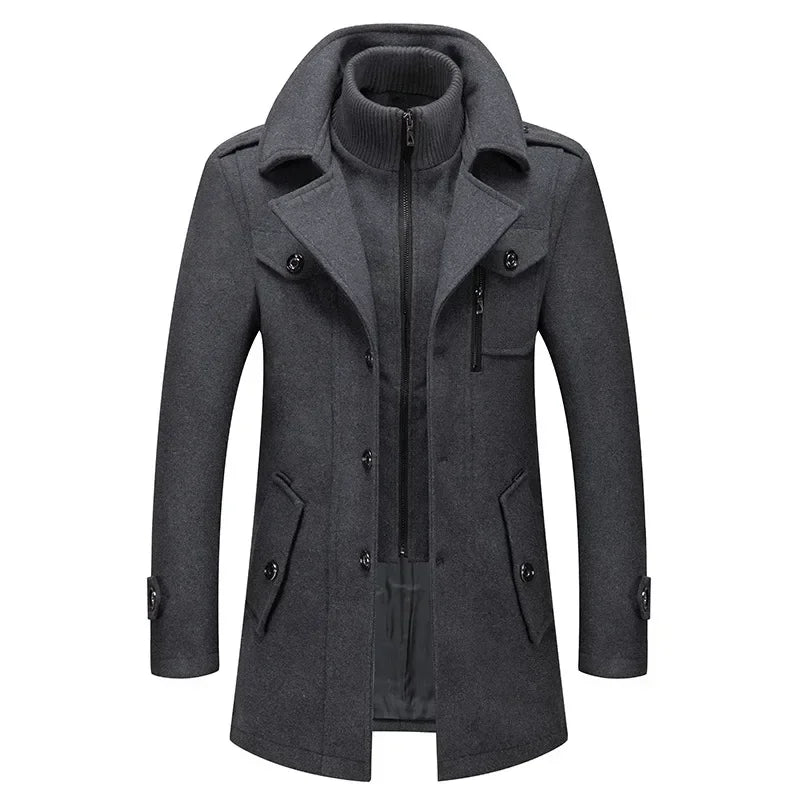 Men's Cashmere Trench Winter Jackets