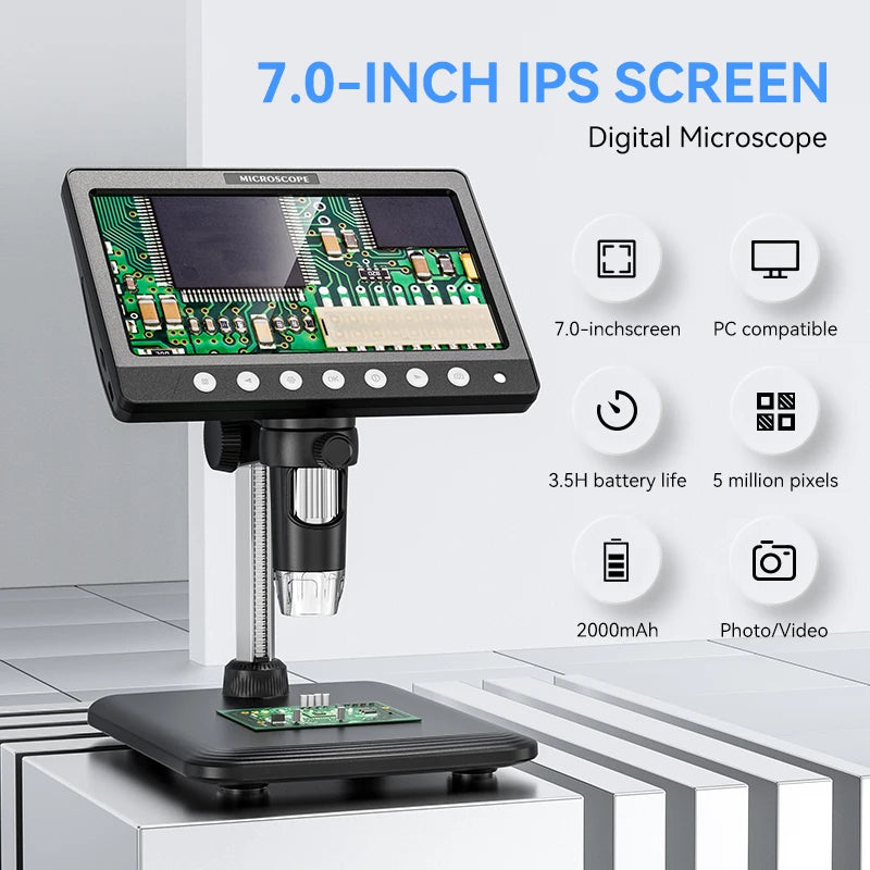 7-Inch IPS Digital Coin Microscope – Key Features