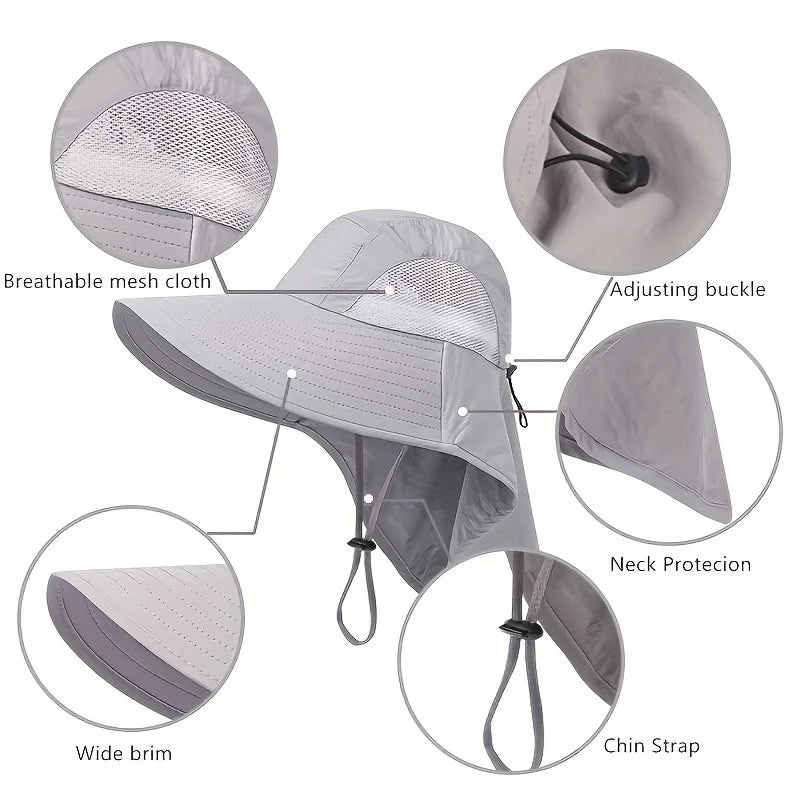 Breathable Wide-Brimmed Sun Hat