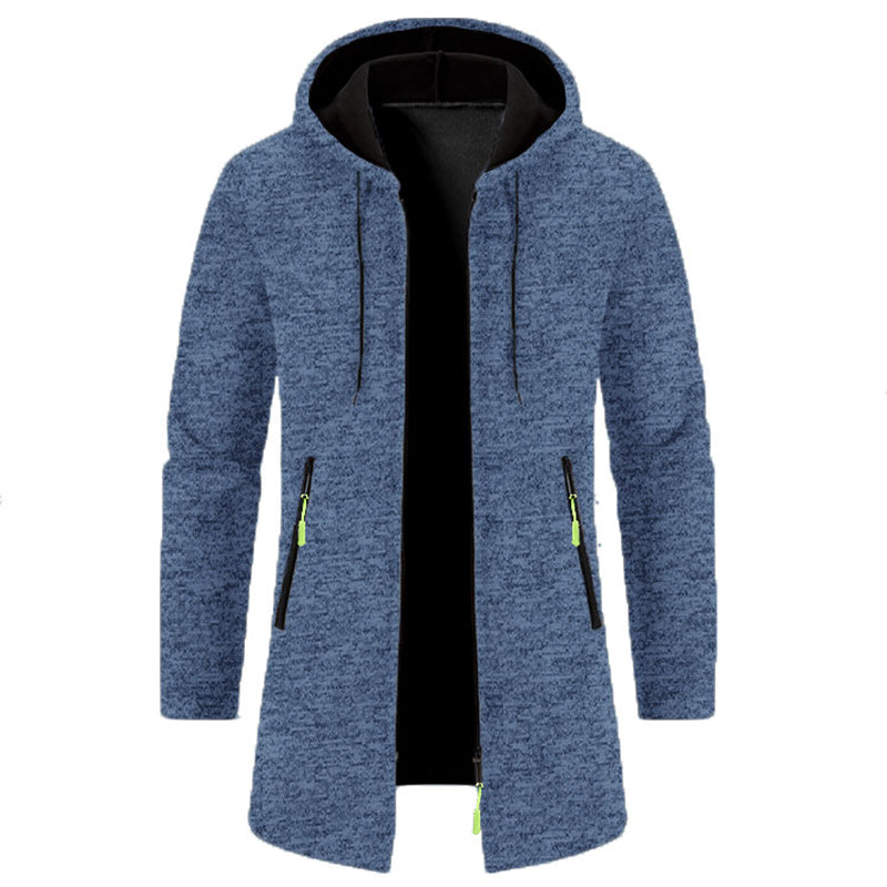 Men's Hoodies Long Sleeve Sweatshirts for Men Zipper Hooded Oversize Winter Top Jacket