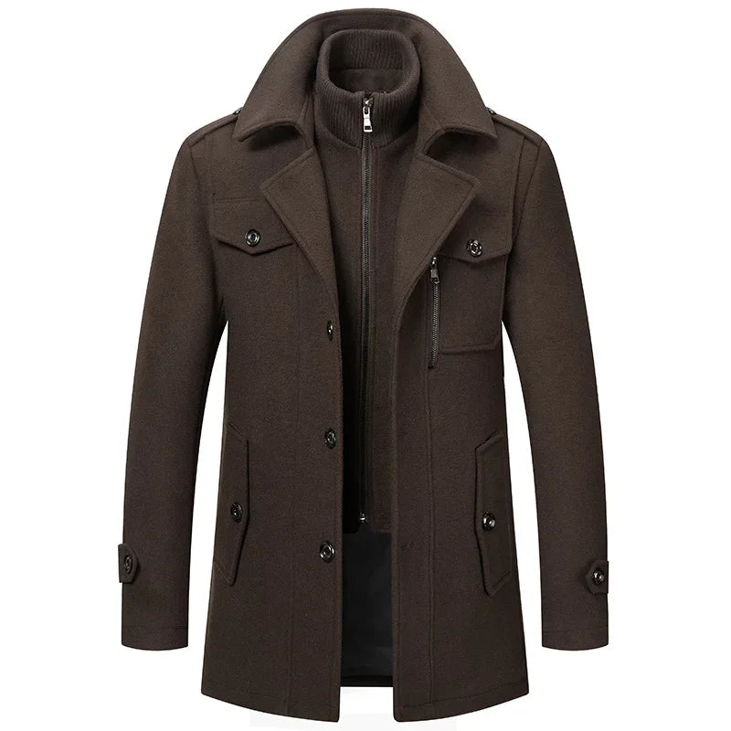 Men's Cashmere Trench Winter Jackets