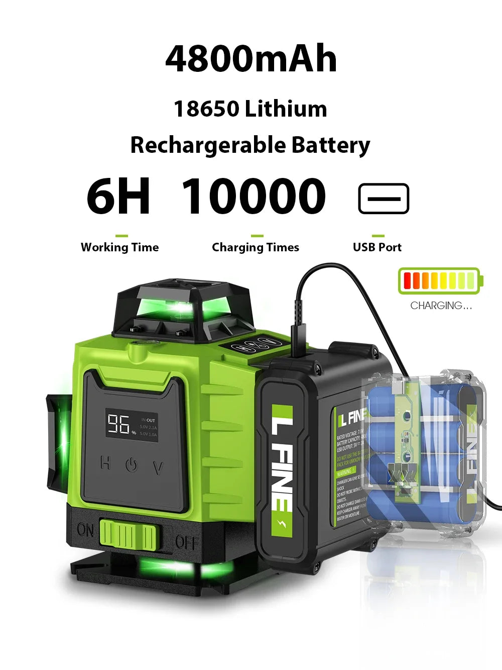 LFINE 3D/4D Laser Level (12/16 Lines) with Remote Control