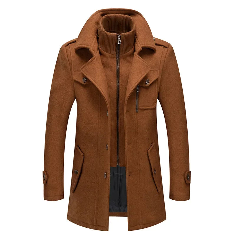 Men's Cashmere Trench Winter Jackets