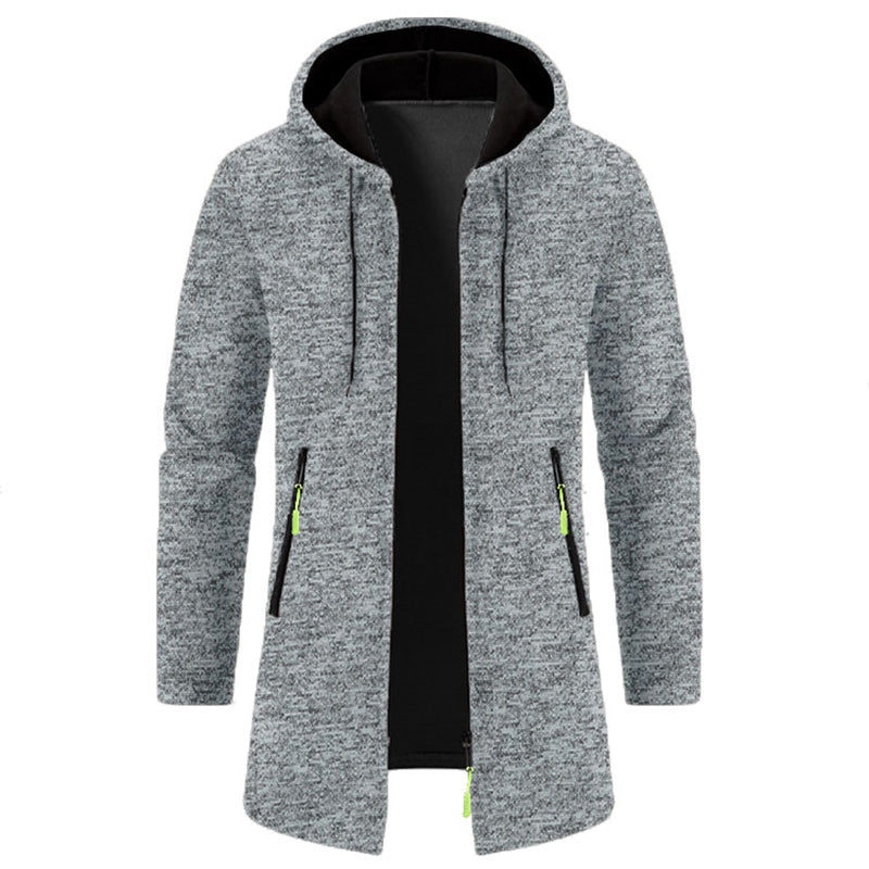 Men's Hoodies Long Sleeve Sweatshirts for Men Zipper Hooded Oversize Winter Top Jacket