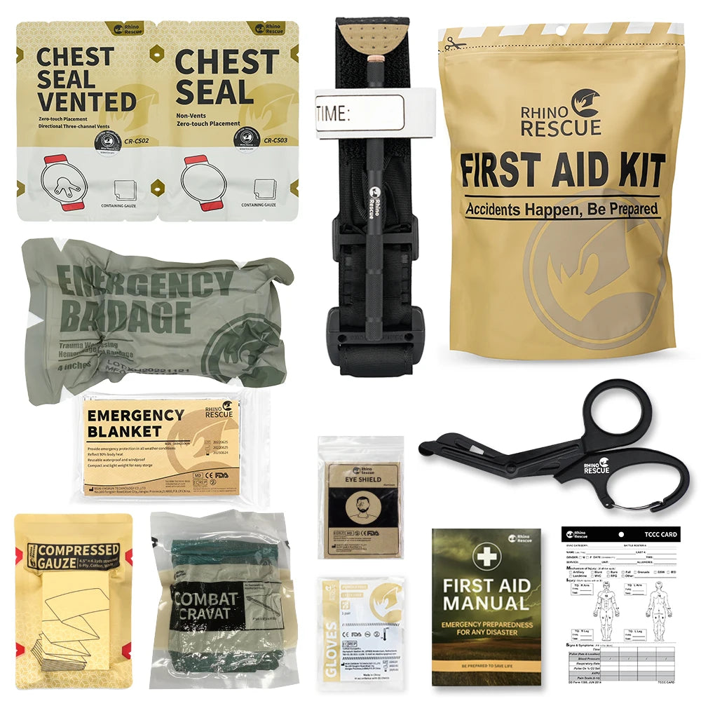 Rescue Trauma Kit Tactical for Emergency First Aid, IFAK Refill Supplies