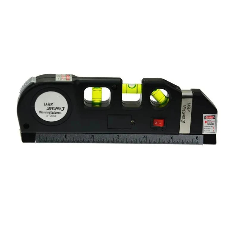 Laser Level Horizon Vertical Measure 8FT Aligner Standard and Metric Rulers Multipurpose Measure