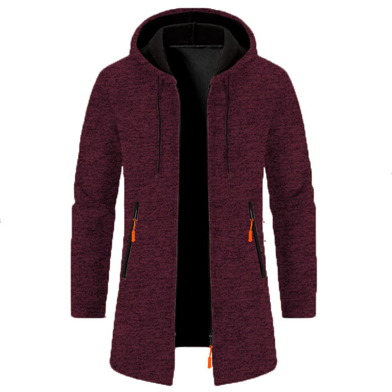 Men's Hoodies Long Sleeve Sweatshirts for Men Zipper Hooded Oversize Winter Top Jacket