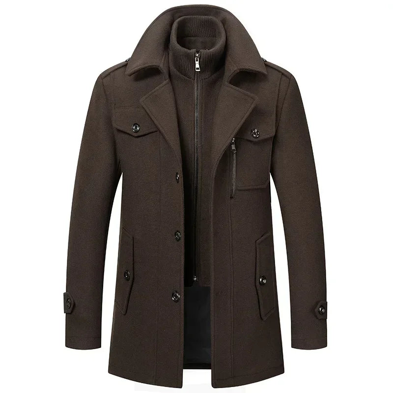 Men's Cashmere Trench Winter Jackets