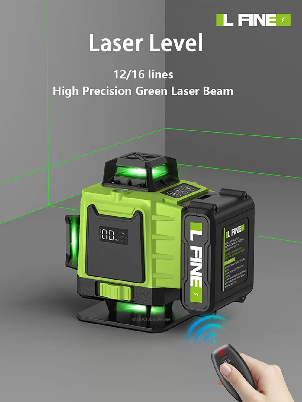 LFINE 3D/4D Laser Level (12/16 Lines) with Remote Control