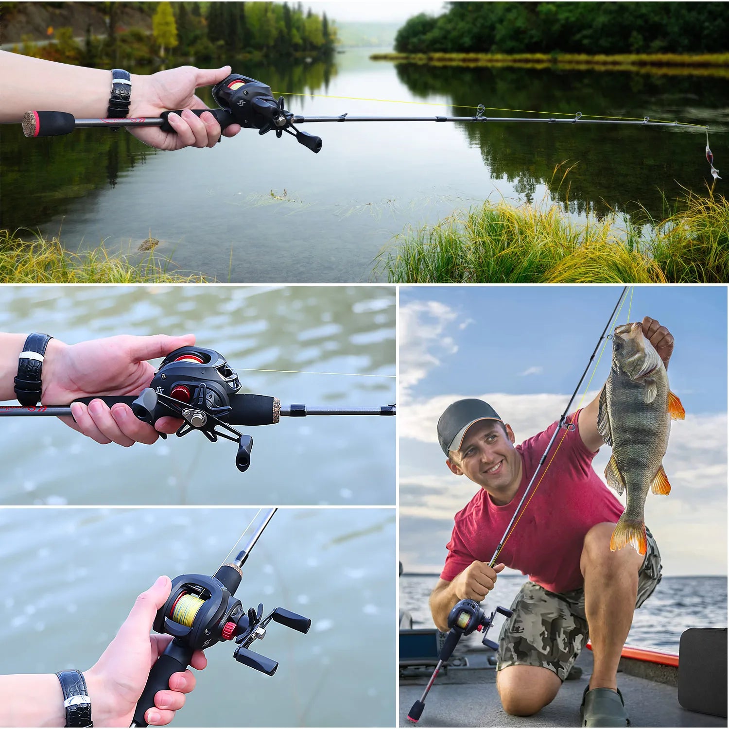 The Sougayilang Baitcasting Fishing Rod and Reel Combo