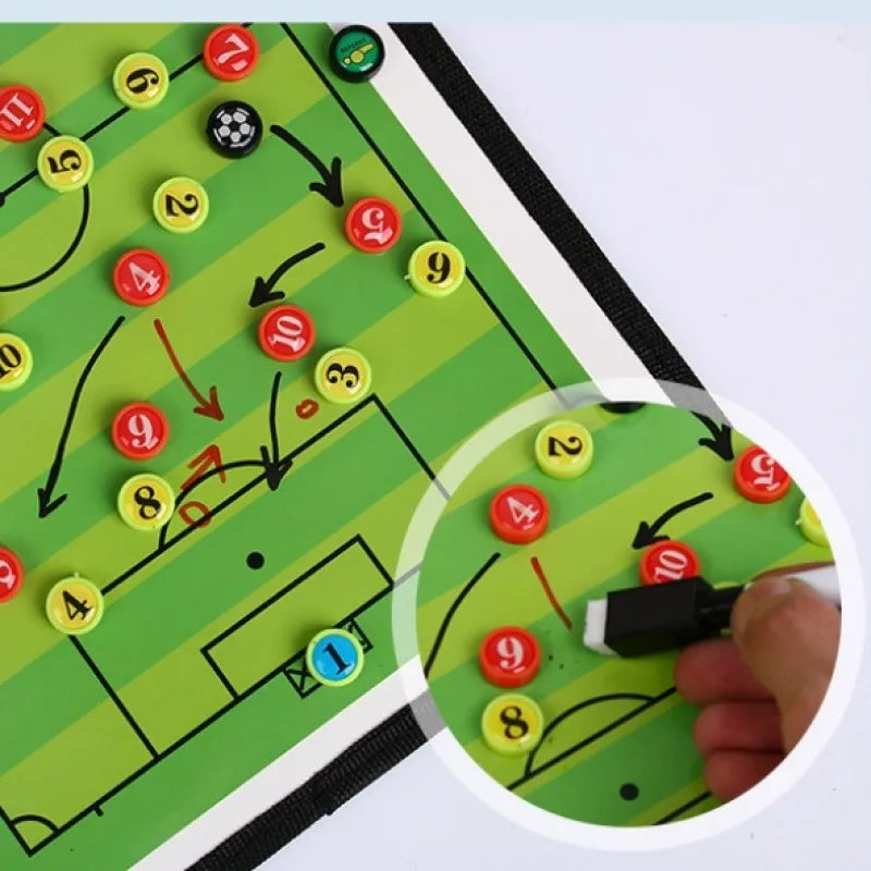 Soccer Ball Tactical Board Magnetic Football Coaching Clipboard