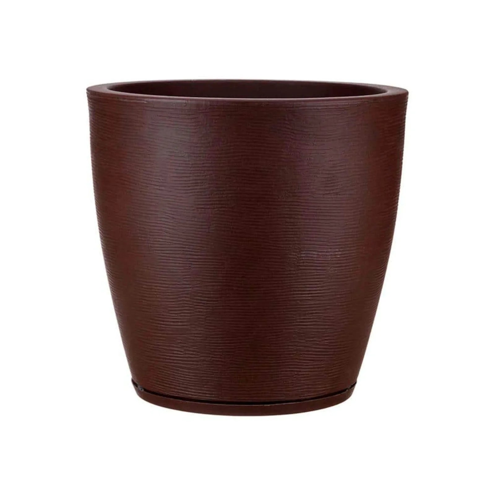 US Large Brown Stone Effect Plastic Resin Planter Bowl