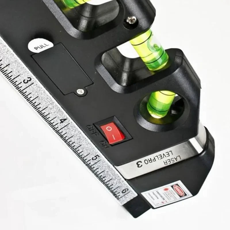 Laser Level Horizon Vertical Measure 8FT Aligner Standard and Metric Rulers Multipurpose Measure