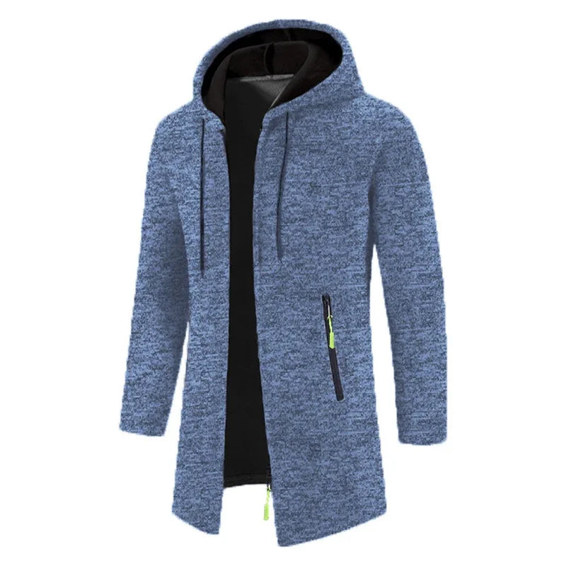 Men's Hoodies Long Sleeve Sweatshirts for Men Zipper Hooded Oversize Winter Top Jacket