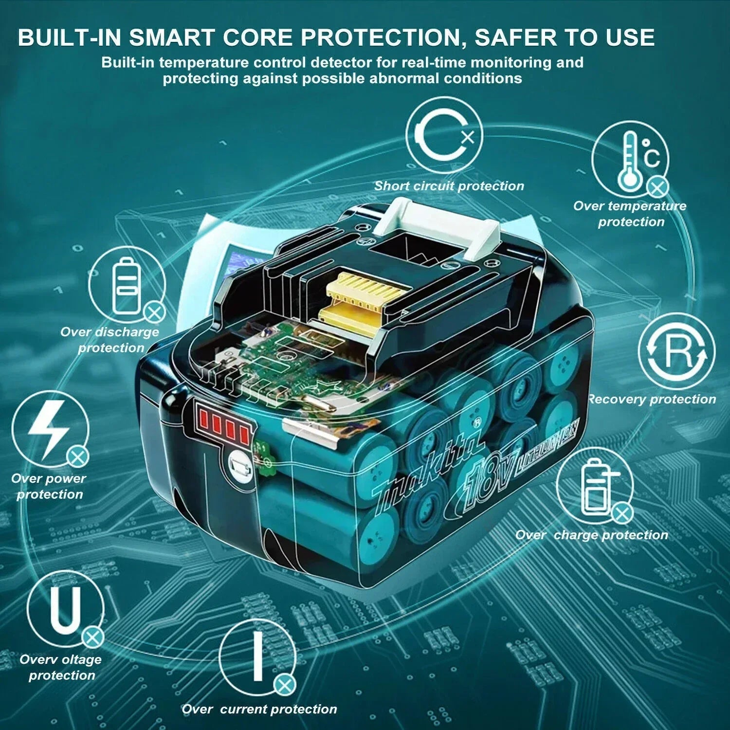 100% Original Makita 18V  Lithium Battery