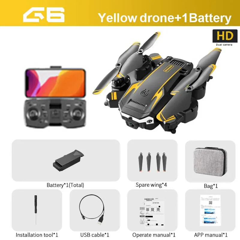 KBDFA G6 New Professional Foldable Quadcopter Aerial Drone S6 HD Camera