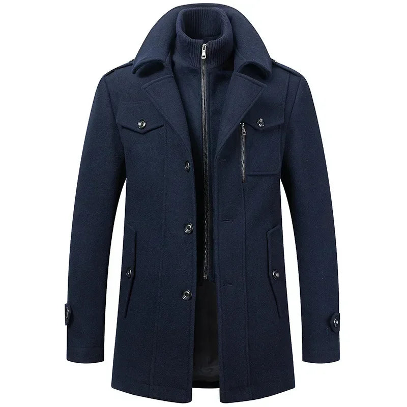 Men's Cashmere Trench Winter Jackets