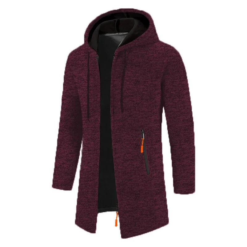 Men's Hoodies Long Sleeve Sweatshirts for Men Zipper Hooded Oversize Winter Top Jacket