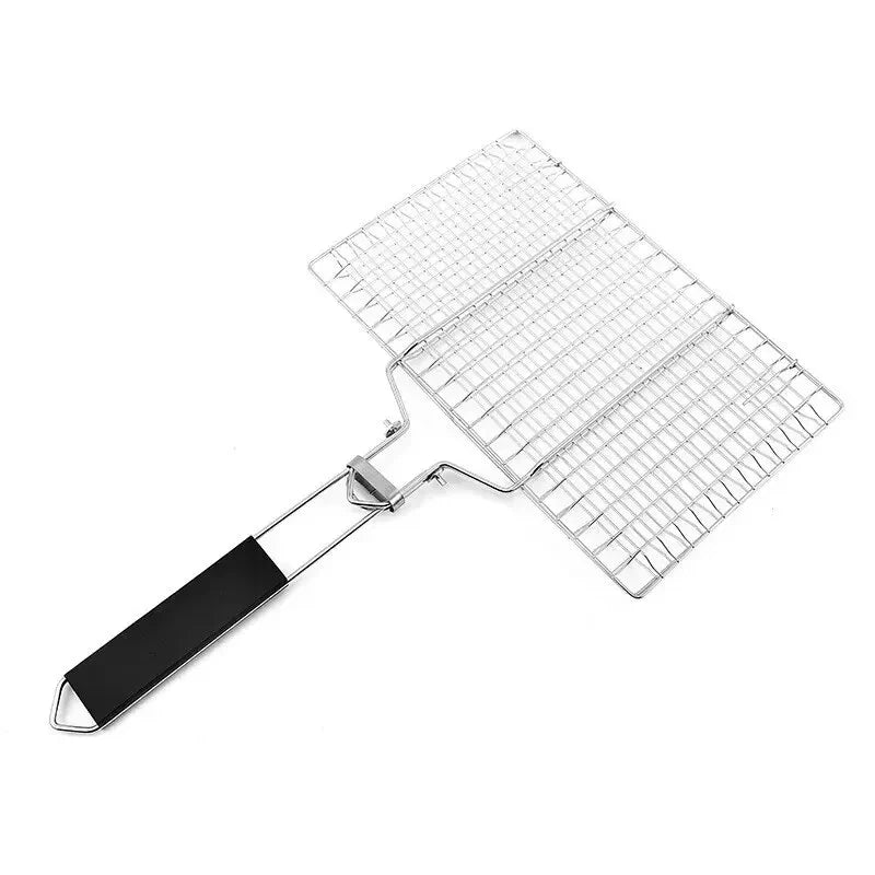 304 Stainless Steel BBQ Mesh Non-Stick Grilling Basket: