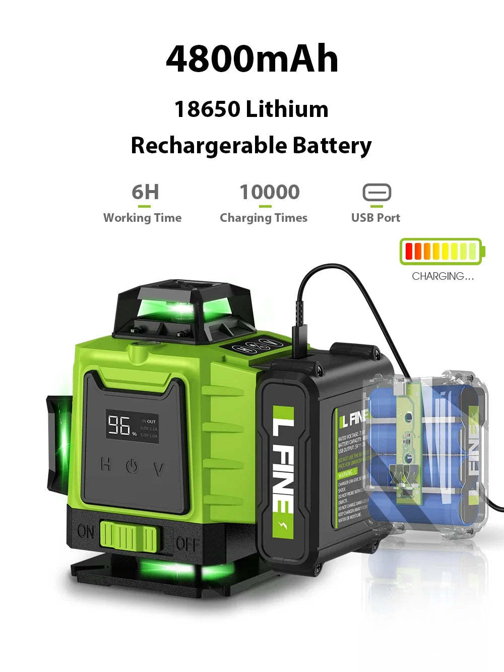 LFINE 3D/4D Laser Level (12/16 Lines) with Remote Control