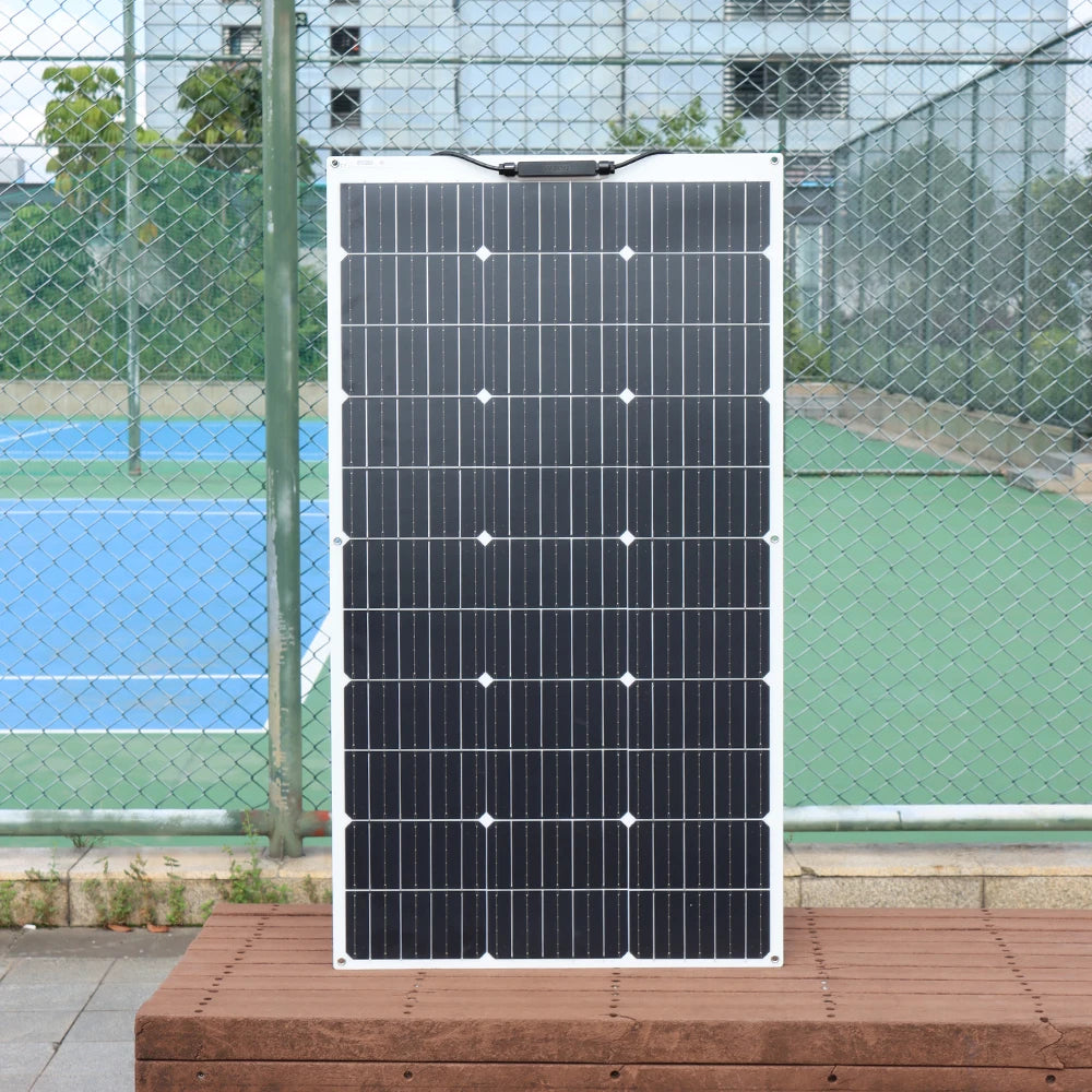 An 18V, 100W solar panel with a 12V output is a flexible and versatile photovoltaic module