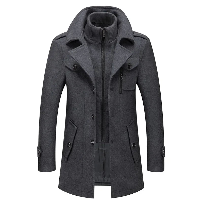 Men's Cashmere Trench Winter Jackets