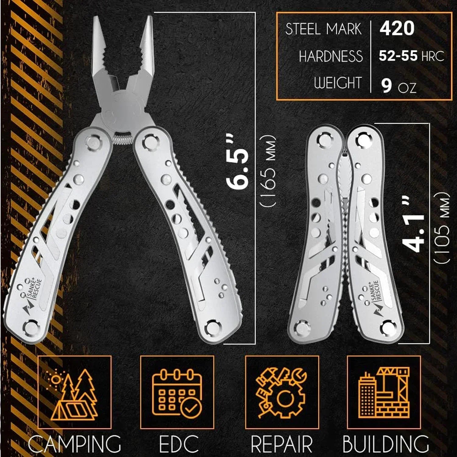 Multitool 24-in-1 Multitools Pliers with Professional Multi-tool for Survival Camping and Hunting Gifts for Men Dad Hus band