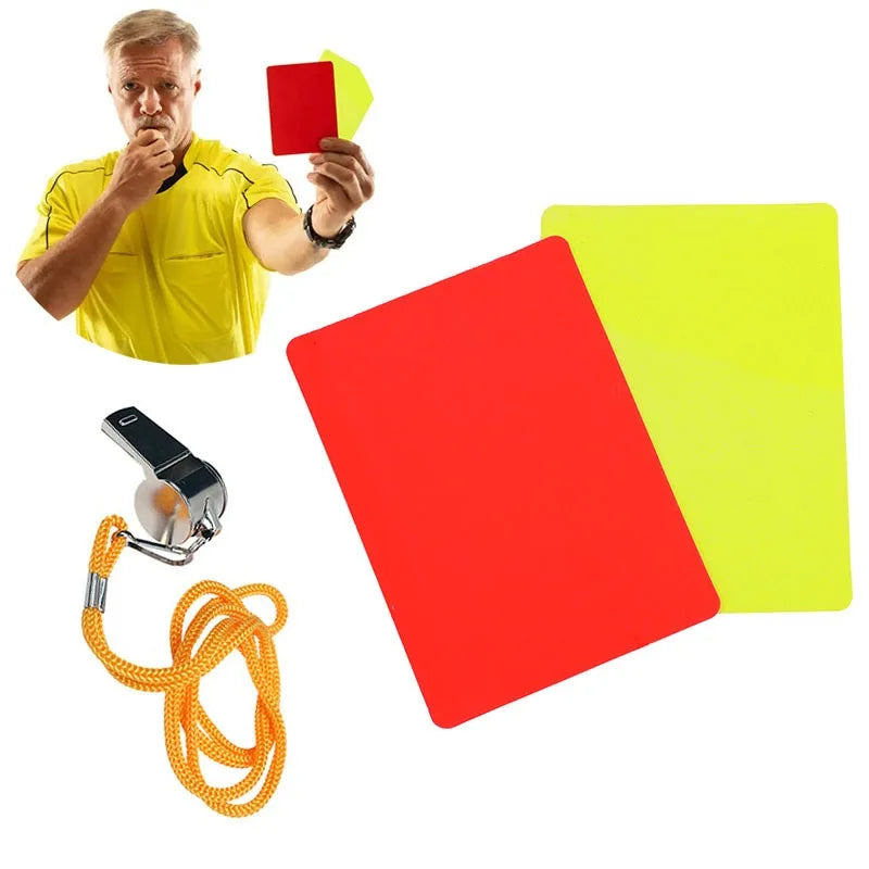 Soccer Referee Whistle Red and Yellow Card Tools