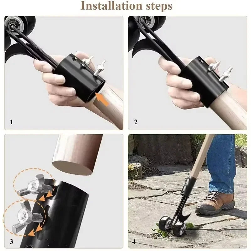 Portable Gap Weeder Grass Trimmer Adjustable Length Gardening Mowing Tool