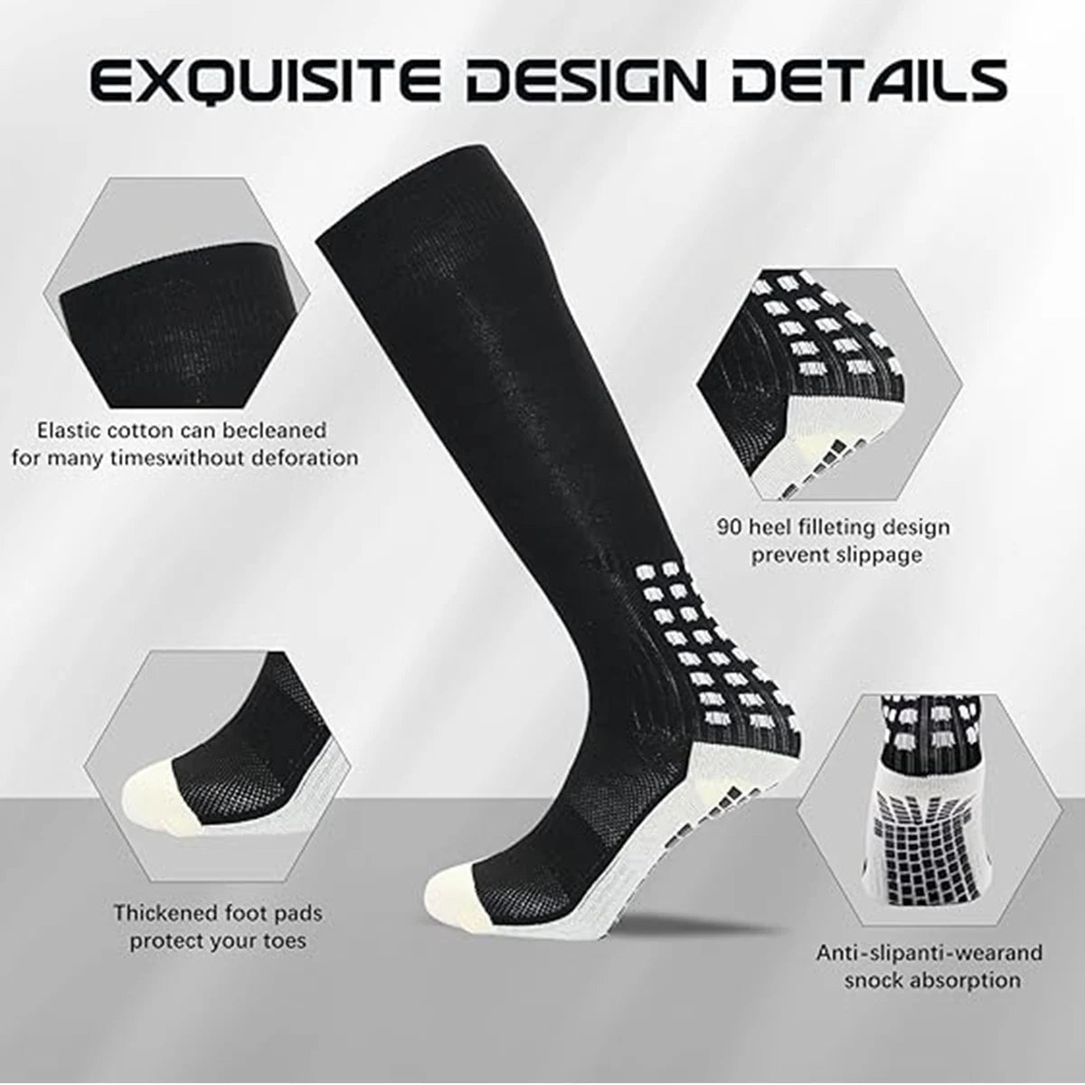 Sports Grip Socks 1/2Pairs Anti-Slip Technology